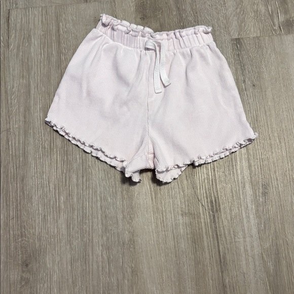 Zara Light Pink Ruffle Hem Shorts - Picture 1 of 1